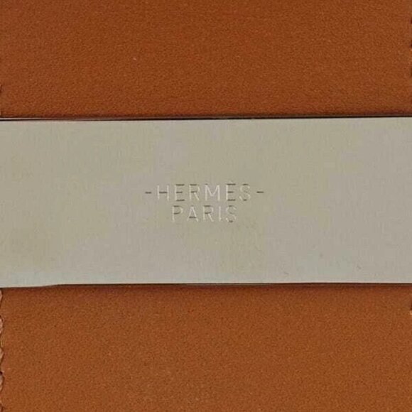 Hermes Geranium Shiny Lisse Alligator Palladium Plated Collier de Chien Cuff - Picture 6 of 8